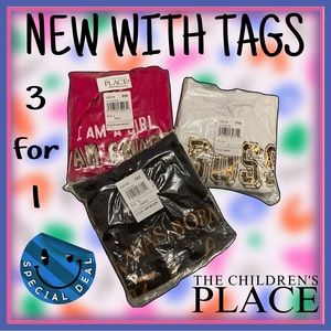 NWT 3 for the price of 1 CHILDREN’S PLACE LONG SLEEVE TSHIRTS size L 10/12